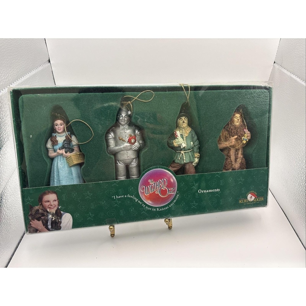 Vtg~Set Of 4~Wizard Of Oz~Christmas Ornaments~Kurt Adler~IOB